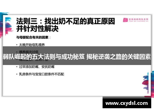 弱队崛起的五大法则与成功秘笈 揭秘逆袭之路的关键因素